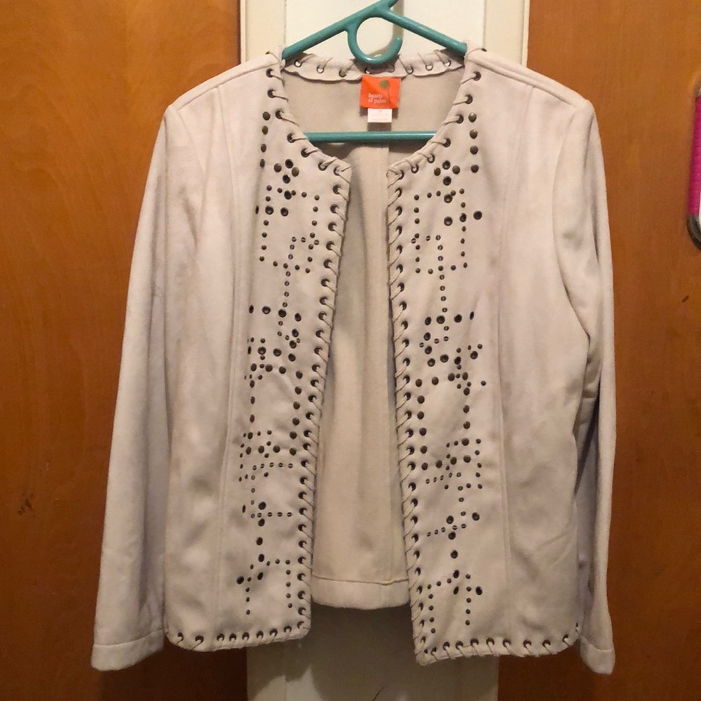 Studded, Ivory Colored Jacket.